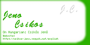 jeno csikos business card